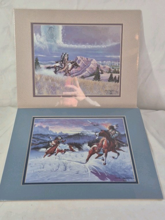 lot 10 image: Framed Print  Daniel Long Soldier The Messenger Oglala Lakota