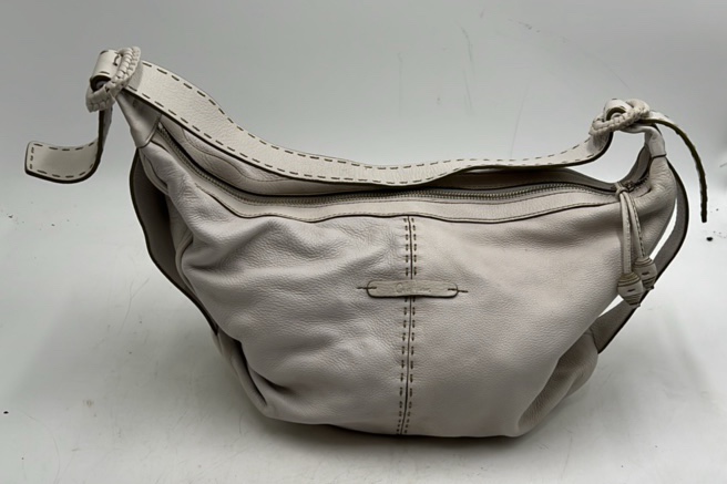 lot 147 image: Cole Haan Leather Hobo Bag  Light Taupe