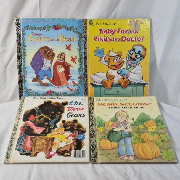 lot 178 image: Little Golden Books Set  Beauty and the Beast, Baby Fozzie Visits the Doctor, The Three Bears, Ready Set Grow