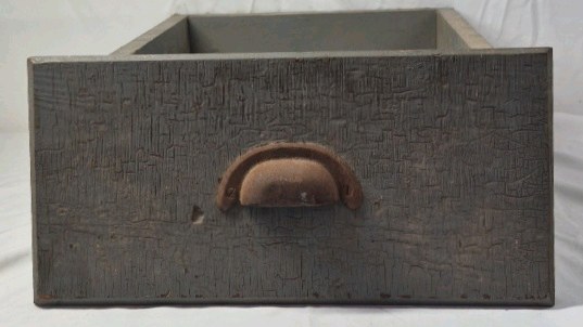 lot 229 image: Vintage Painted Wooden Drawer Box