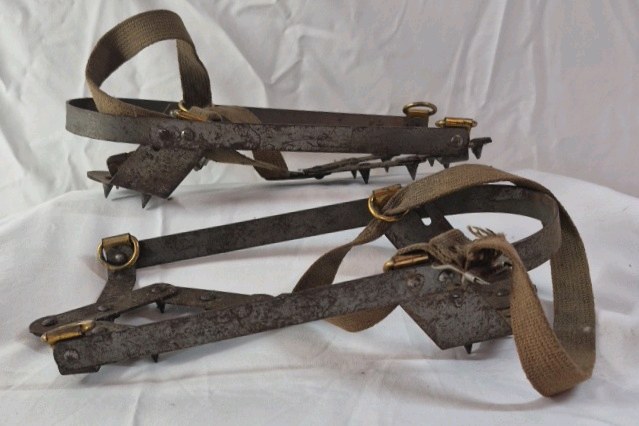 lot 244 image: Vintage Ice Cleats  Metal with Straps
