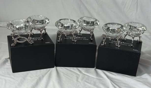 lot 270 image: Crystal Diamonds on Stands  MerryNine