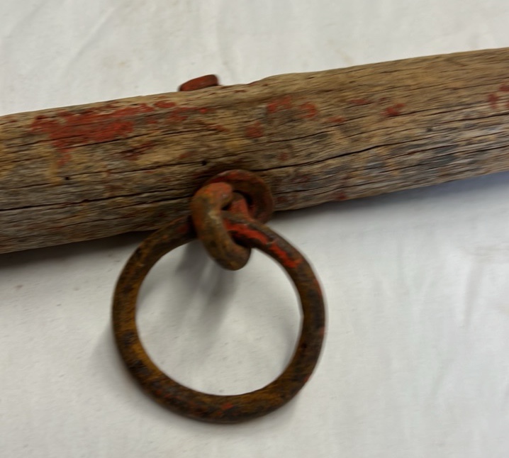 lot 297 image: Vintage Wooden Single Tree with Iron Hardware