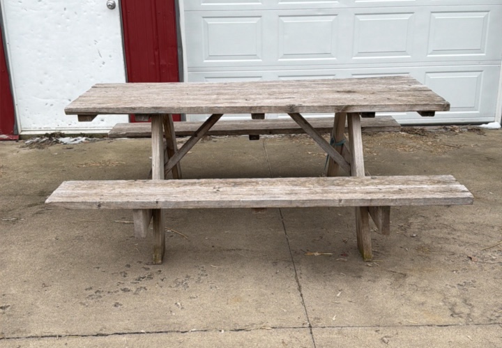 lot 300 image: Wooden Picnic Table