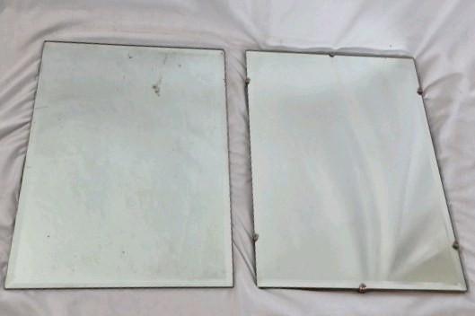 lot 304 image: Vintage Pair of Rectangular Mirrors