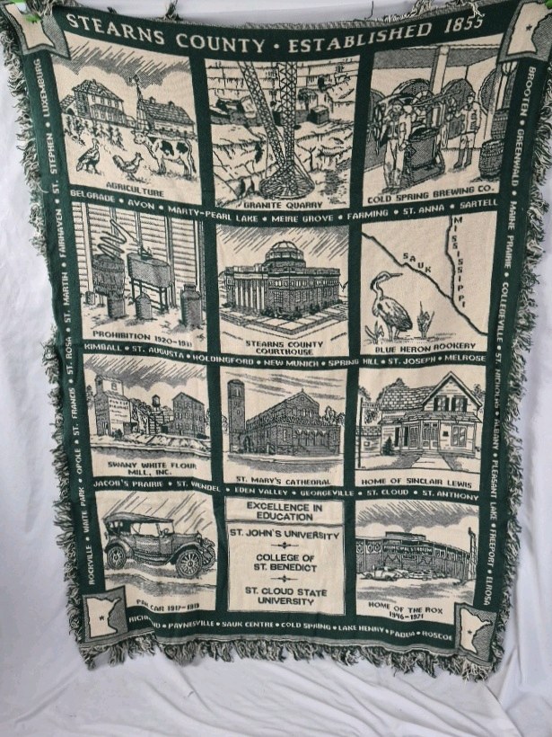lot 316 image: Stearns County Minnesota Commemorative Throw