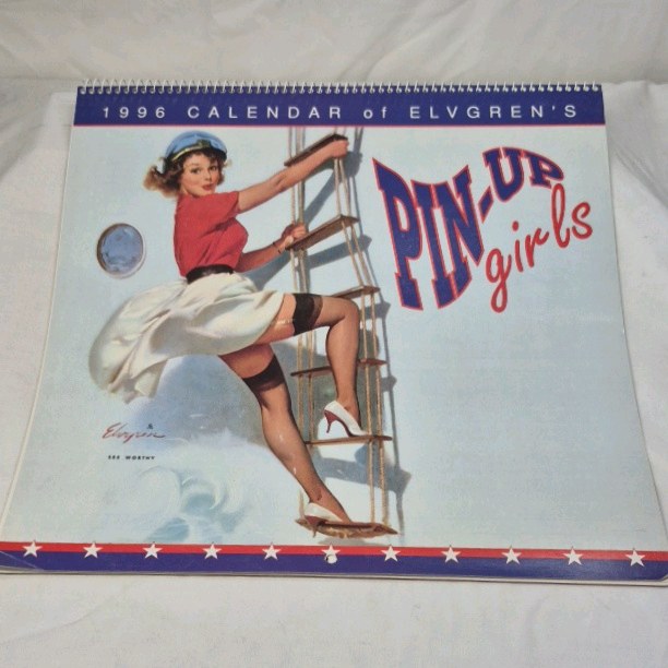 lot 39 image: 1996 Elvgren Pin-Up Girls Calendar
