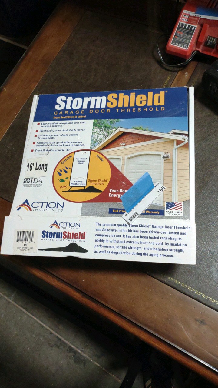 lot 165 image: garage door threshold shield