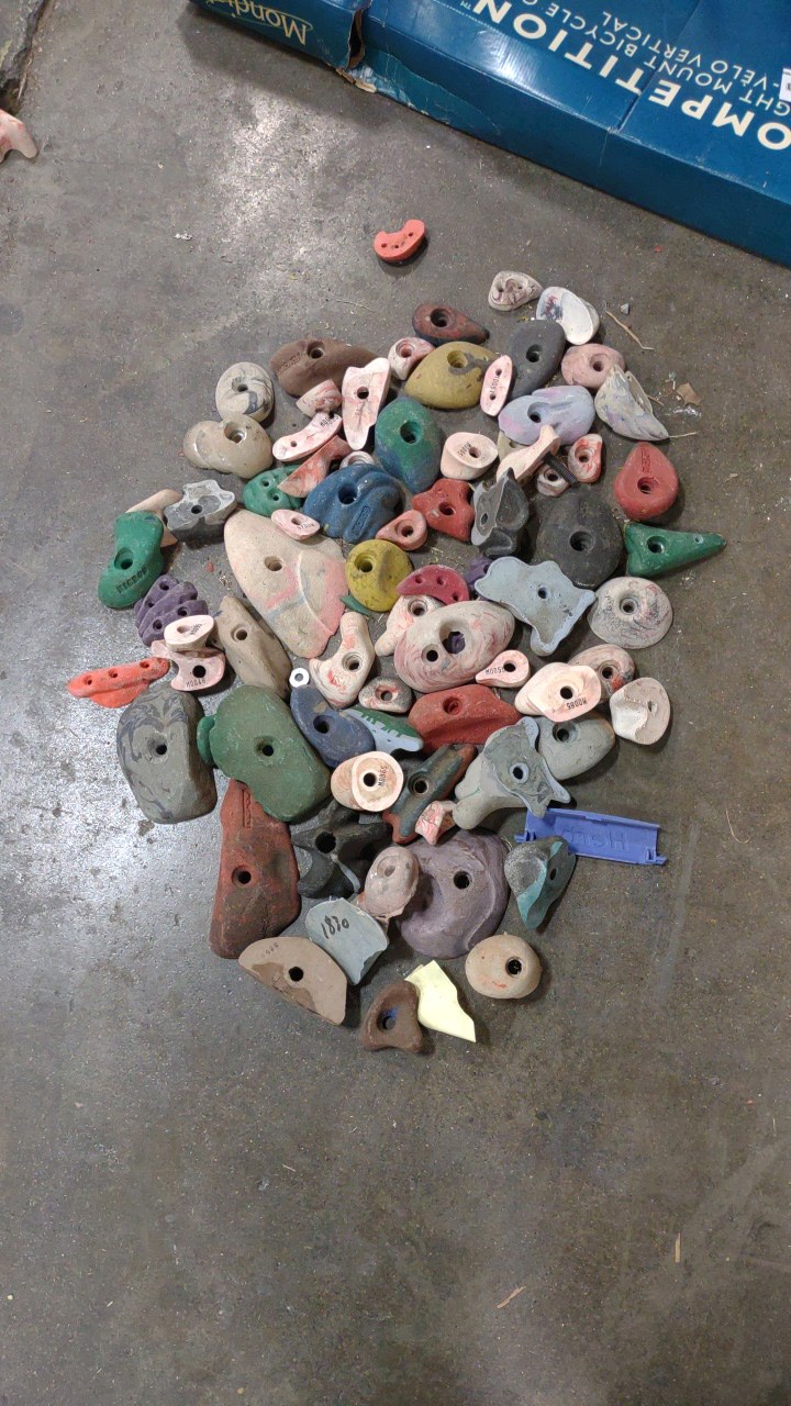 lot 39 image: climbing holds
