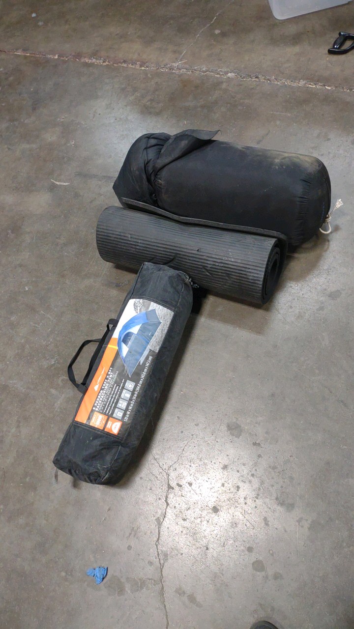 lot 51 image: tent sleeping bag sleeping pad