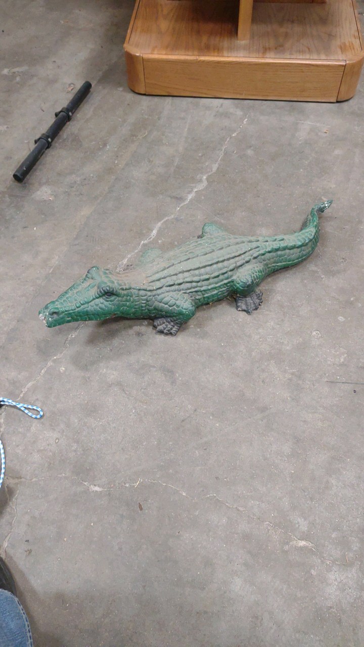 lot 61 image: alligator statue