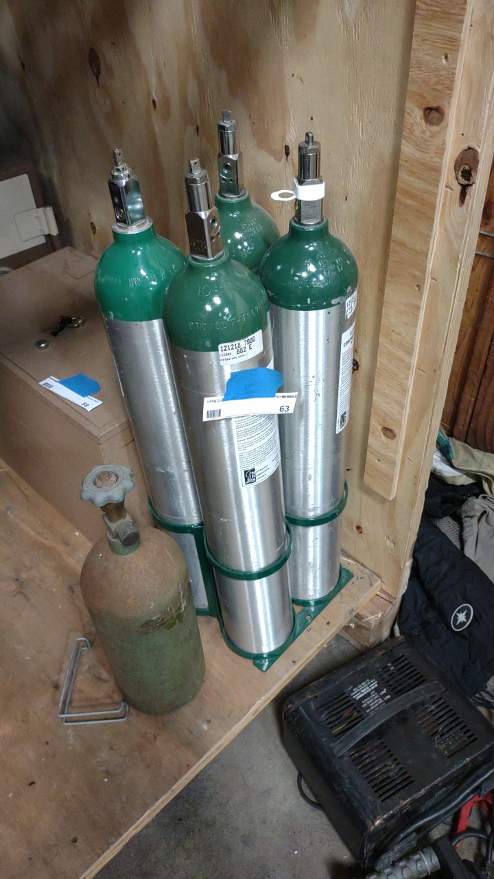 lot 63 image: oxygen tanks