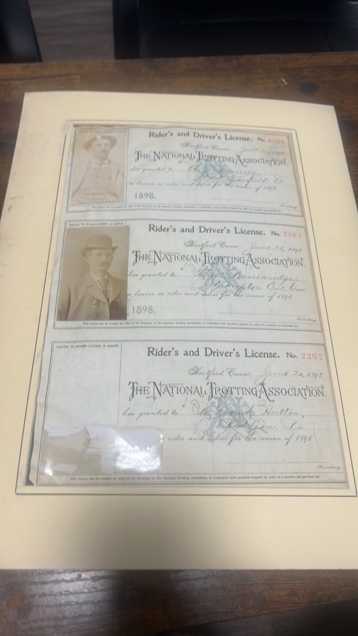 1898 riders and drivers licenses