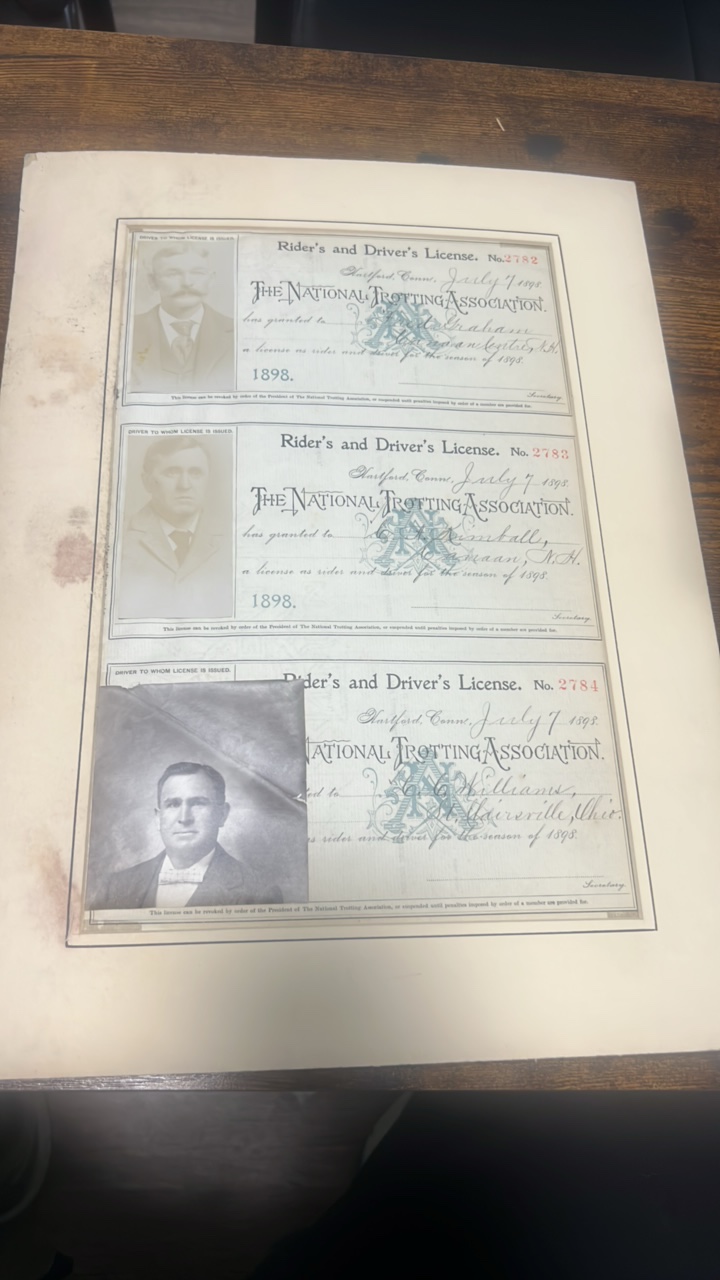 1898 riders and drivers licenses