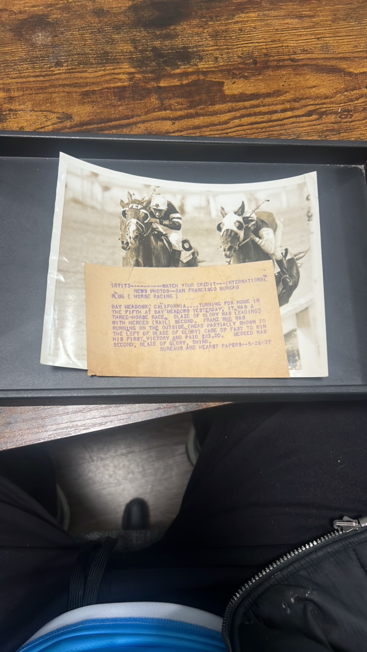 1937 bay meadows blaze of glory, Merced race picture