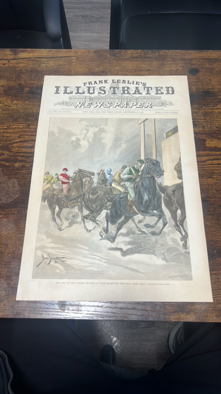 1891 frank leslies illustrated news paper front page