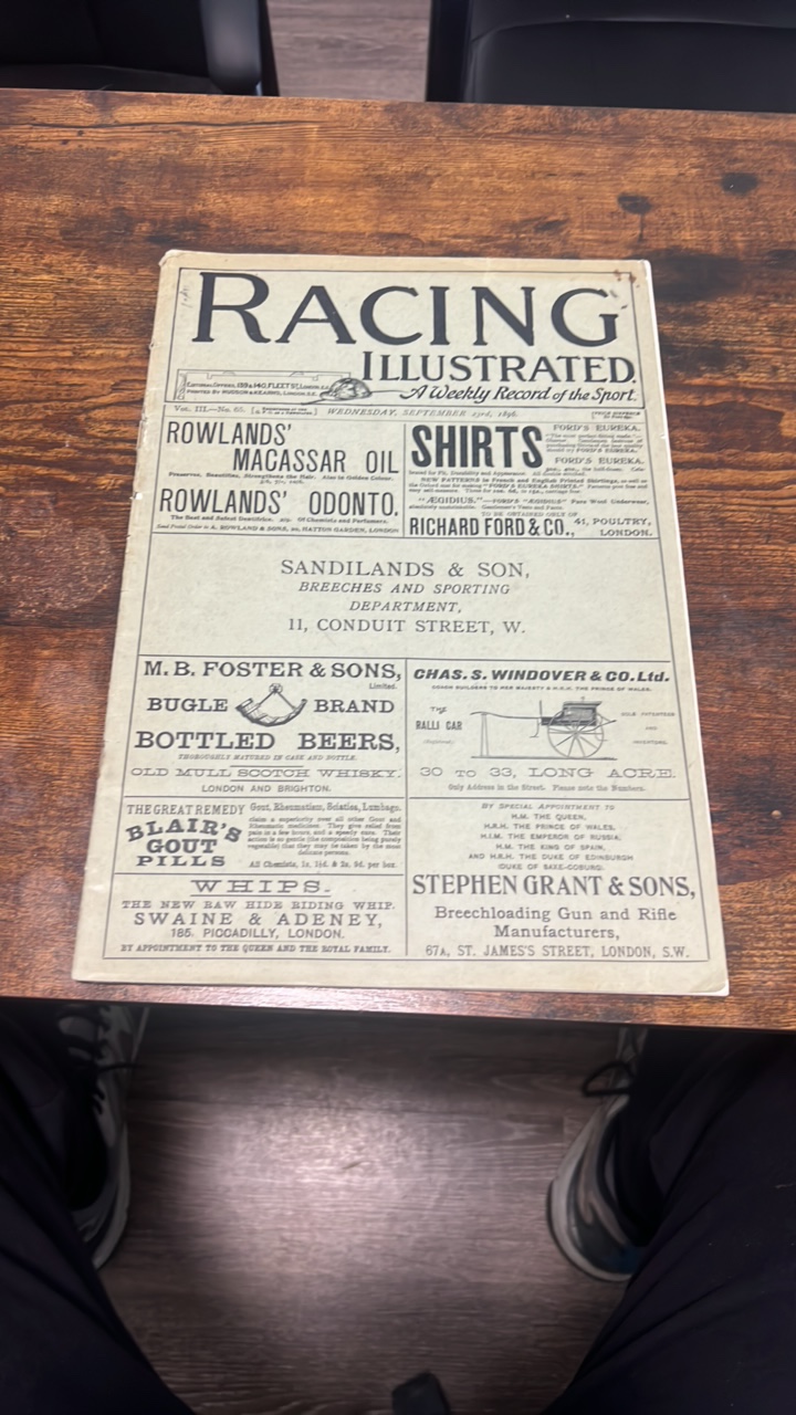 1896 racing illustrated magazine