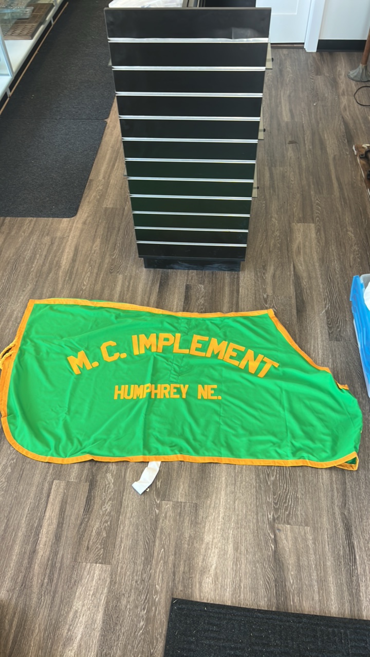 m.c. implement Humphrey Nebraska horse blanket advertising