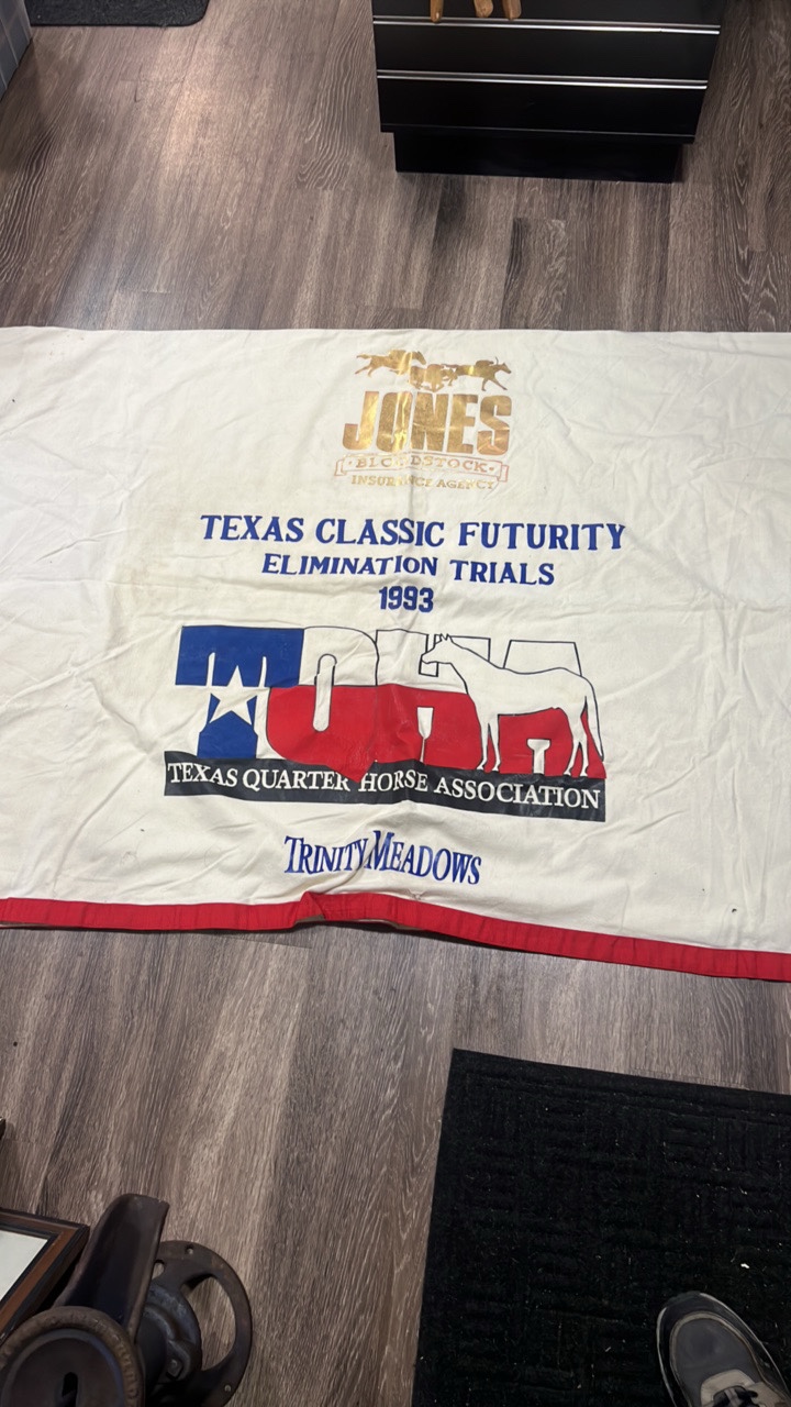 1993 trinity meadows Texas classic futurity elimination trials horse blanket