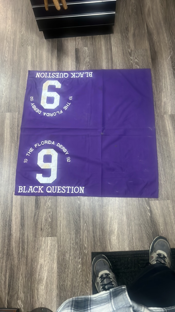 1992 the Florida derby black question horse blanket