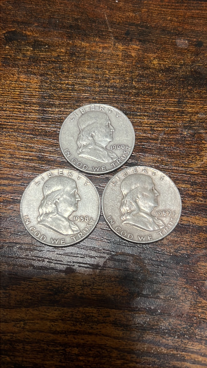 58,59,60 Benjamin Franklin halfs