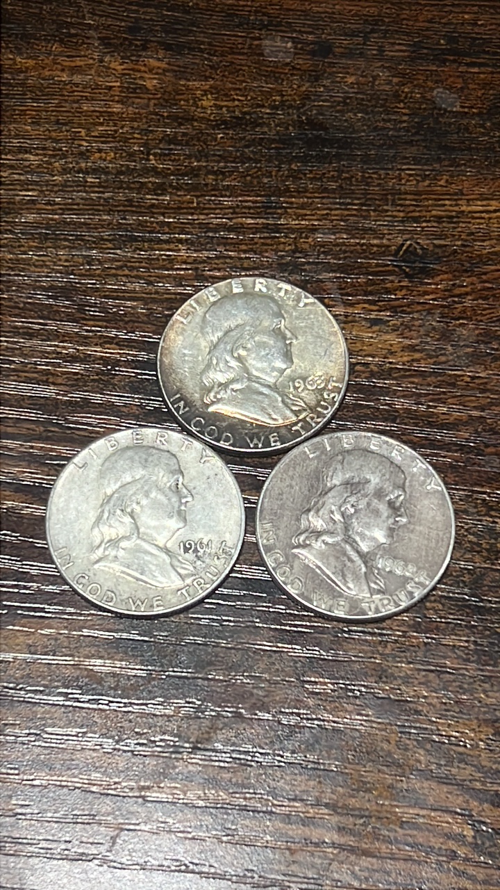 61,62,63 Benjamin Franklin halfs