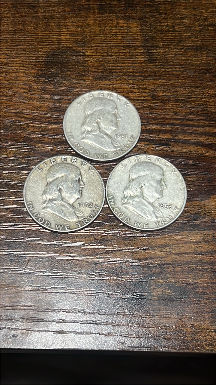 51,52,53 Benjamin Franklin halfs