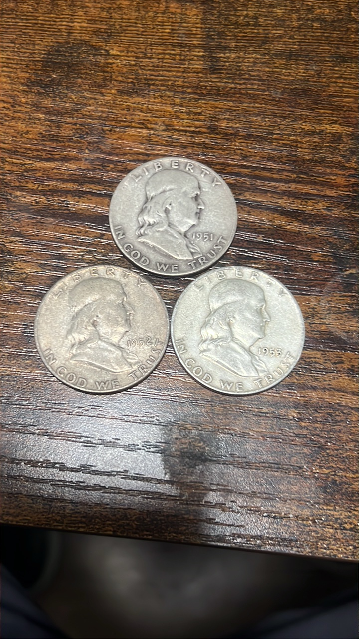 51,52,53 Benjamin Franklin halfs