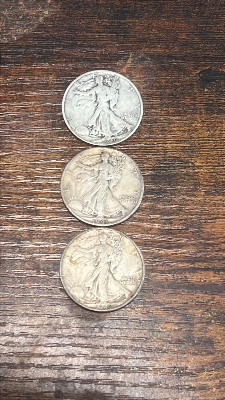 40,41,42 walking liberty halfs