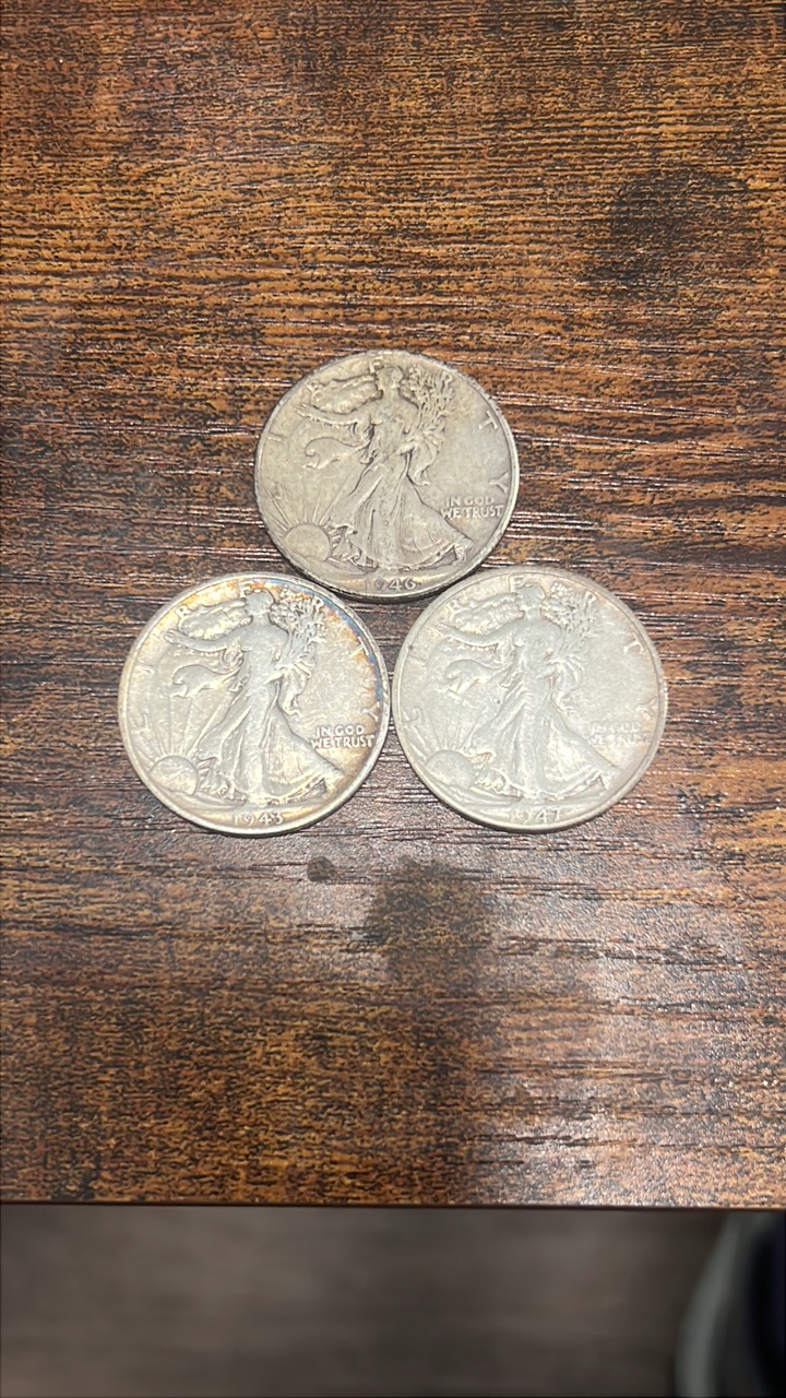 43,46,47 walking liberty halfs