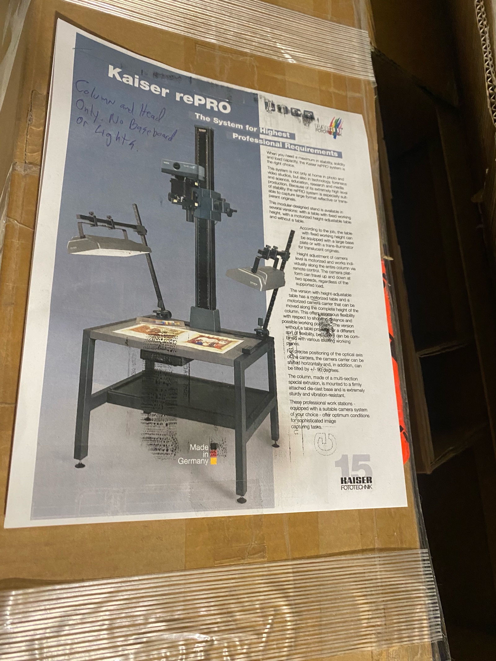 Copy stand column(604358)