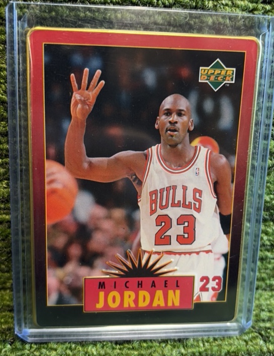 lot 103 image: Michael Jordan 1996 Upper Deck Jordan Metal Collection card #5