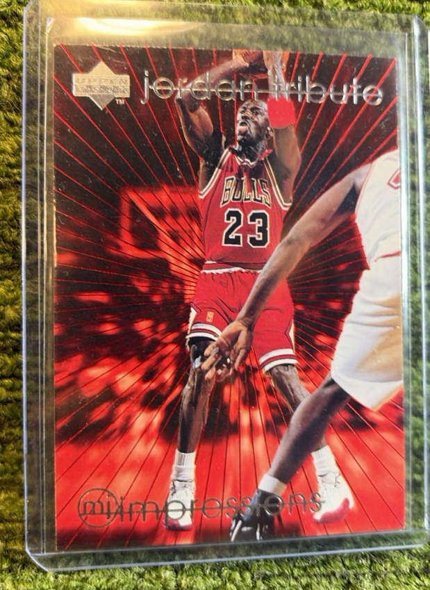 lot 113 image: 1997 Upper Deck Michael Jordan Tribute #MJ42 Michael Jordan (Impressions) Chicago Bulls -NICE
