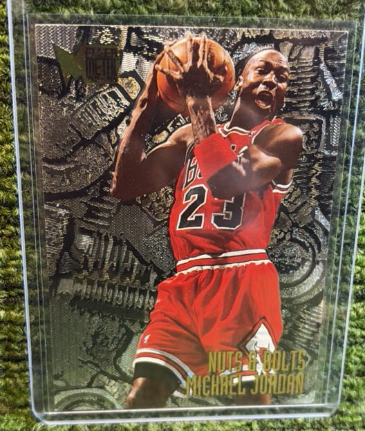 lot 119h image: 1995-96 Fleer Metal Michael Jordan, Nuts & Bolts, Chicago Bulls