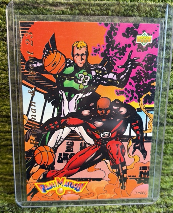 lot 129 image: 1992 Upper Deck Michael JordanLarry Bird Fanimation #510