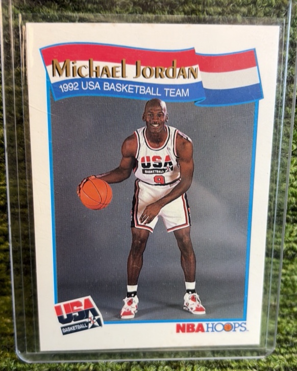lot 132 image: 1992 NBA Hoops USA Basketball Michael Jordan #55, Chicago Bulls, HOF