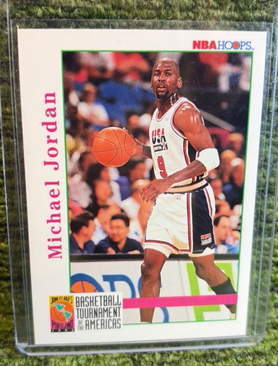 lot 134 image: 1992-93 NBA Hoops Michael Jordan Team USA Basketball #341 HOF MVP Dream Team