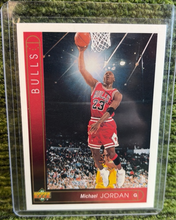 lot 136 image: 1993-94 Upper Deck - #23 Michael Jordan Chicago Bulls