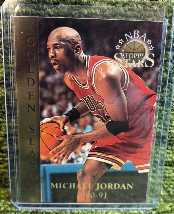 lot 141 image: 1996 Topps NBA Stars #74 Michael Jordan Golden Season Chicago Bulls