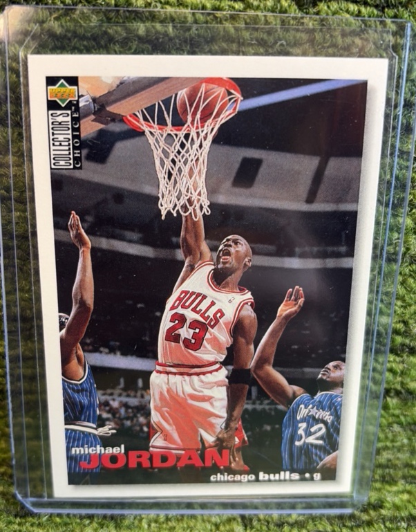 lot 143 image: 1995-96 Upper Deck Collectors Choice #45 Michael Jordan Chicago Bulls
