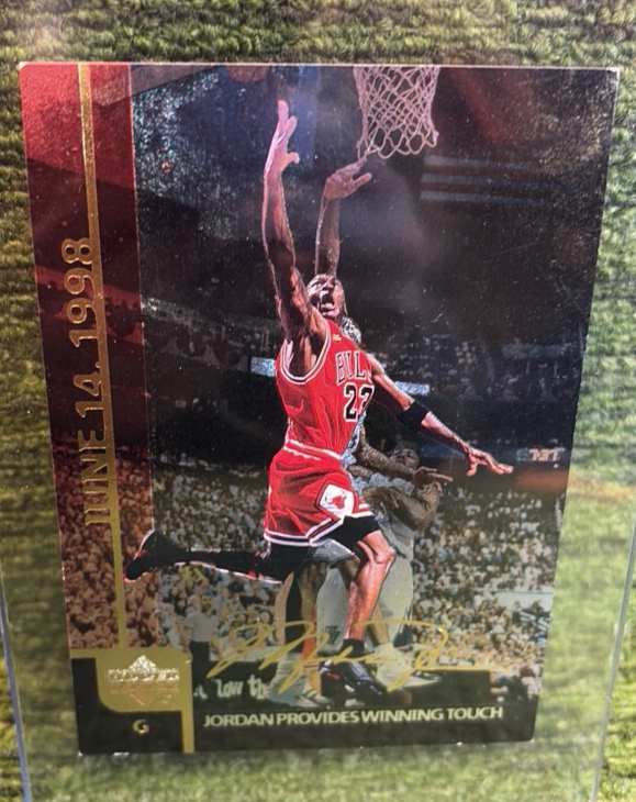 lot 23 image: 1999 Upper Deck MJ6 June 14 1998 Jordan Provides Winning Touch Gatorade
