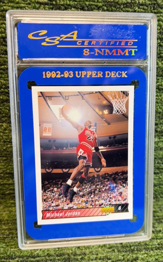 lot 33 image: 1992-93 Upper Deck #23 Michael Jordan CSA 8-NMMT