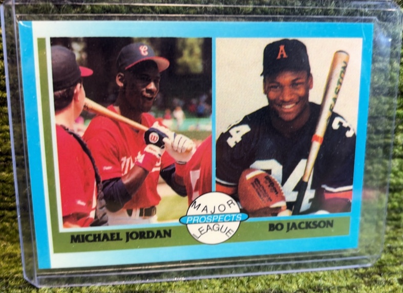 lot 36c image: RARE 1991 MICHAEL JORDAN & BO JACKSON Major League Prospects BASEBALL CARD