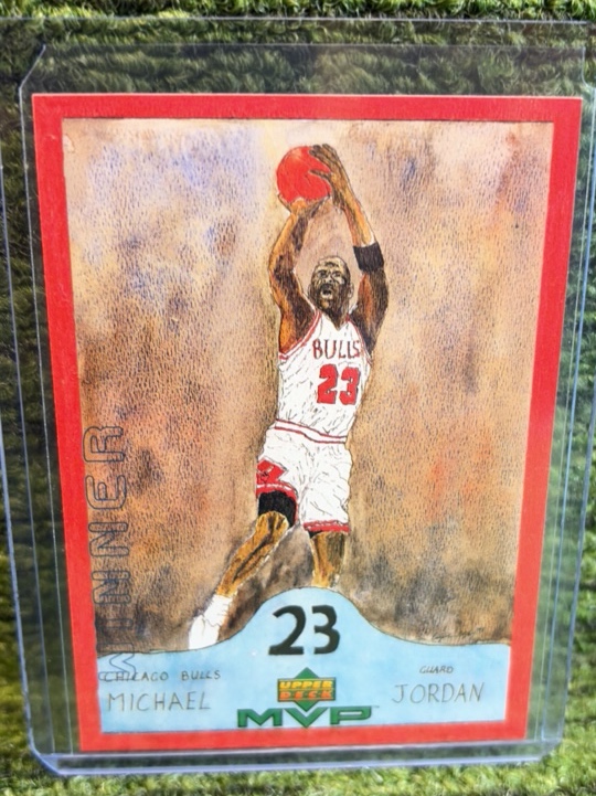 lot 36g image: Upper Deck MVP Michael Jordan Draw Your Own Card Winner #W29 Chicago Bulls