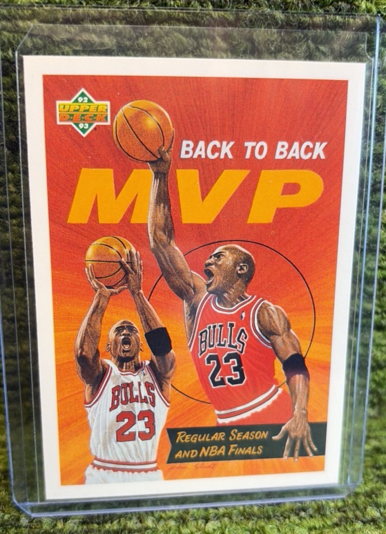 lot 36h image: 1992-93 Upper Deck - Michael Jordan #67 Back To Back MVP