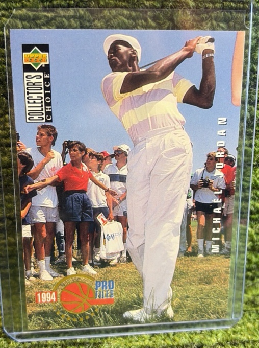 lot 36i image: Michael Jordan Vintage Collector Card 1994 Upper Deck Golf Chicago Bulls
