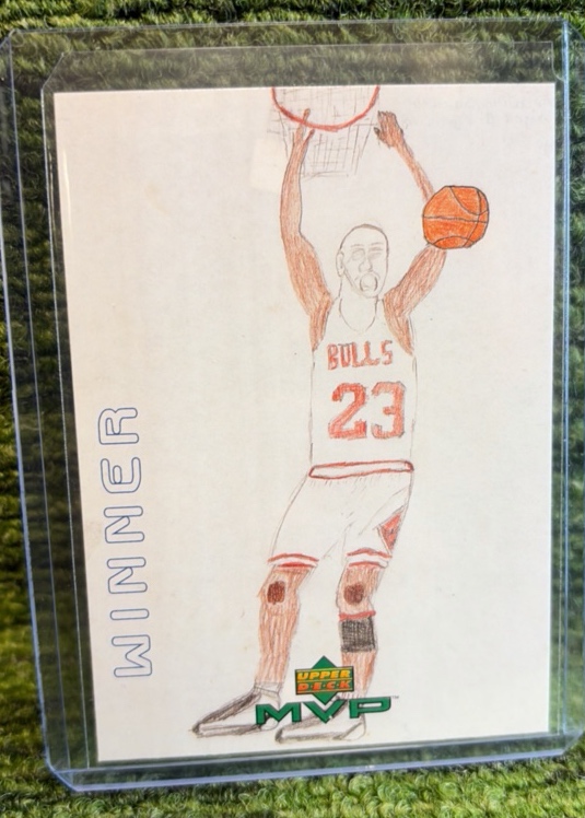 lot 36k image: 1999-00 Upper Deck MVP Draw Your Own Trading Card Michael Jordan #W4 Chicago Bulls