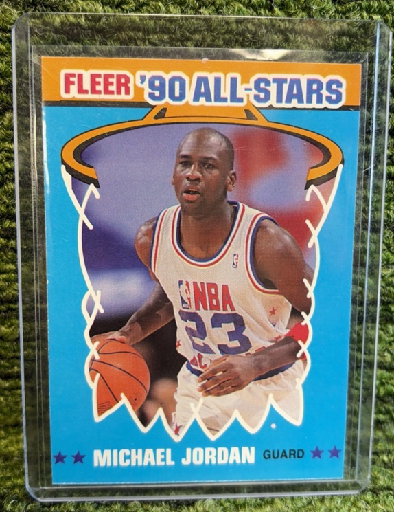 lot 36u image: 1990 Fleer All-Stars #5 Michael Jordan Chicago Bulls card