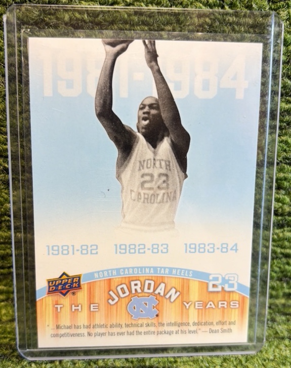lot 36x image: Michael Jordan 2010-11 North Carolina The Jordan Years Upper Deck #177 1981