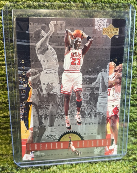 lot 52 image: Michael Jordan 1996-97 Upper Deck Greater Heights #GH3 Chicago Bulls